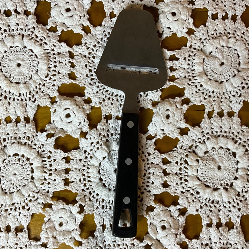 Vintage Stainless Steel Cheese‎ Slicer Cutter Kitchen Utensil Black Handle MCM